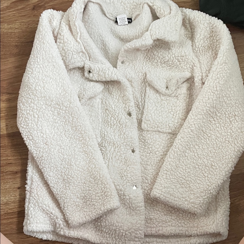 Elegant Cream Teddy Jacket